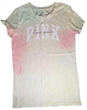 Victoria's Secret PINK Ombre Tie Dye Love Pink Logo Short Sleeve T-Shirt